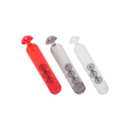 SPYMINNPOO 50pcs Plastic Fishing Rattle Rattlers Worm Jig Fishing Lure Insert Tube Shake Attract Fly Plastic Fishing Sound Bar(red) Fishing Supplies