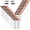 20 Sheets 196 Pairs Eyebrow Tattoo, 4D Hair-Like Eyebrow Stencils