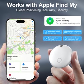 Air Tags-4 Pack, Pet Trackers, Item Locator Tags Works with Apple Find My | iOS Only | 4 Different Cases | Replaceable Battery | Water-Resistant | Item Finder for Key, Luggage, Backpack, Pet, Bike