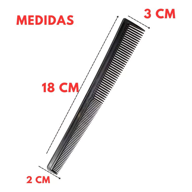 Globusman Peine Para Barbero Peluquero Profesional Negro