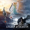 OHAYOO Angel and Devil Stud Earrings 925 Sterling Silver Black