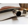 Stainless Steel Hip Flask with Union Jack Brown Leather Cover,