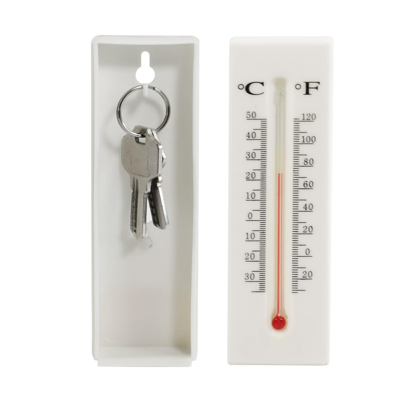 WYZworks Thermometer Hide a Key, Outdoor Hidden Storage Compartment for