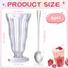 Maxcheck 24 Set Milkshake Glass 17 oz Sundae Glasses with