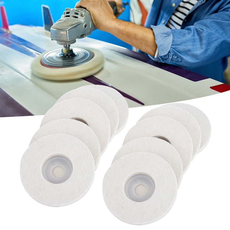 10pcs Angle Grinder Polishing Discs Wool Buffing Grinding Wheel Pads