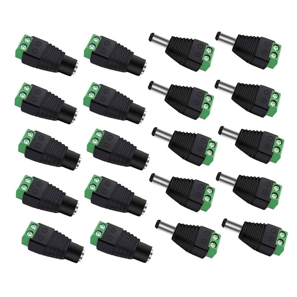 Switian DC fiş soket seti, 20 parça, 2,1 x 5,5