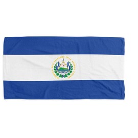 30"x60" El Salvador Flag Beach Towel 100% Cotton