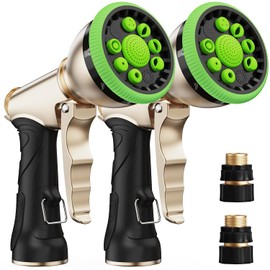 RAINPOINT Heavy Duty Metal Garden Hose Nozzle with 9 Spray Patterns
