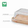 Lacor - 62898 - Butter Container, Bamboo Base, Borosilicate Glass