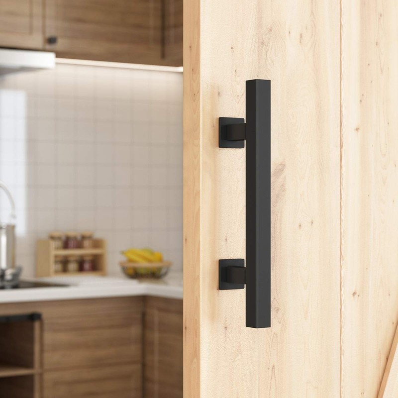 SMARTSTANDARD Heavy Duty 12" Pull and Flush Barn Door Handle