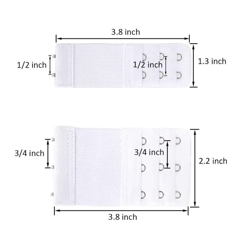 Stadux Bra Extenders for Women 3 Hooks / 2 Hooks