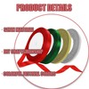 4 Rolls Christmas Satin Ribbon Set,Red, Green, Gold,Silver Ribbon Satin,Ribbons