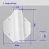 XJJ Side Mount Flag Holder Accepts a 1" Pole: White