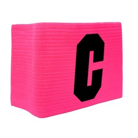 Soccer Captain Armband, Elastic Soccer Team Captain's Arm Band (Pink)