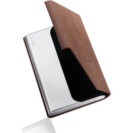 Roffal Business Card Holder, Men's, Women's, 21 Colors to Choose from, Does Not Break Business Cards with Genuine Accessories, t. oak