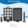 Solar Lights Outdoor,IP66 Waterproof Solar Street Lights Outdoor,6500K LED Dusk