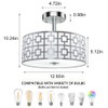 DLLT Semi Flush Mount Ceiling Light, 3-Light Modern Entry Light