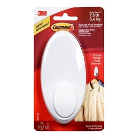 Command Clothes Hanger, Large, White, 2-Pack by Command