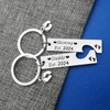 Pregnancy Announcement Gifts Mommy and Daddy Est 2024 Keychain Set