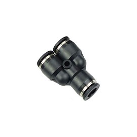 10 Pcs/Pack Pneumatic 5/16" Tube OD Y Spliter Plastic Push to Connect Fittings 3 Ways Tube Connect Push Fit Push Lock PY5/16