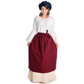 HEMAD Medieval Repanse Apron Made of Cotton Brown, Red, Green, Beige, White -