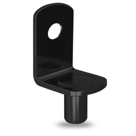 Cerpourt Shelf Support Pegs, 40 Pcs L-Shaped Black Steel Cabinet Shelf Brackets with Hole, 5mm Diameter, for Bookcase, Kitchen, Closet Shelves