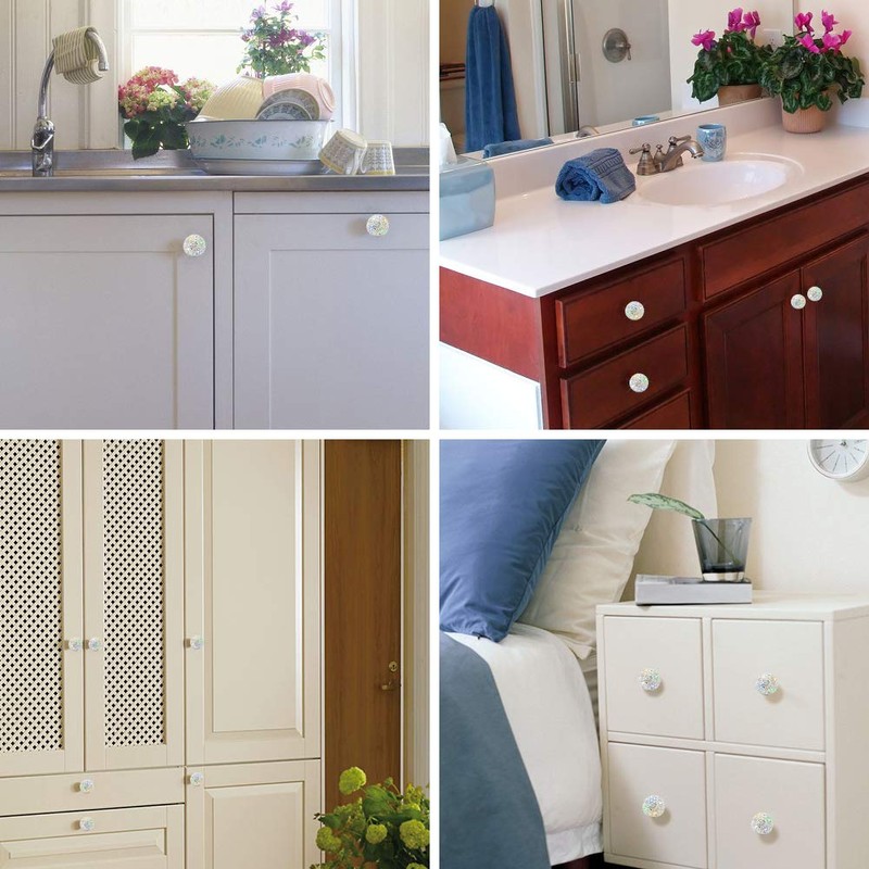 SAVORI Cabinet Knob Crystal Dresser Cupboard Drawer Wardrobe Door Knobs