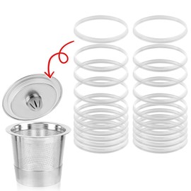 20 Pcs Silicone Gaskets for Keurig Stainless Steel Refillable K Cup, Reusable Gasket Ring Replacement Silicone Seals for Keurig Reusable k Cup Coffee Filter