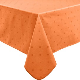 Erwin Müller Washable Tablecloth, Neuss Diamond Design, Terracotta Size 110 x 140 cm, Acrylic Sealed Fabric for Easy Wiping (Other Colours, Sizes)