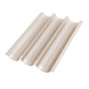 Gourmeo Non-Stick Baguette Baking Pan. 3 Loaf French Bread Tray.
