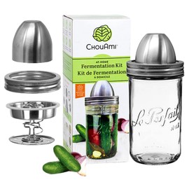LE PARFAIT Stainless Steel Fermenting Kit with 1L Glass Jar, 1 EA