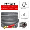 Heliwoo Pressure Washer Hose 50ft, 4200PSI Wire Braid Power Washer