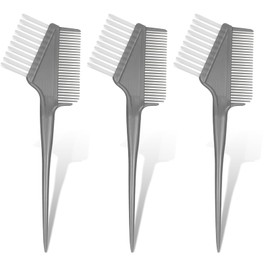 2-in-1hair Hair Dye Brush 3 PCS Hair Colour Brush Bleaching Kit Professional Dual-Sided Tint Brushes Tools Kit for Women Men Home Use Salon Precise Coloring of Areas Multifunctional Dual Head Use（Grey