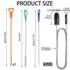 6 PCS Drain unblocker Tools, Shower Drain Unblocker, Multifunctional Sink