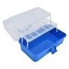 Plastic Storage Box Portable 3 Layer Folding Handheld Tool Organizer