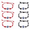 Jextech Set 6 Pulsera Turco De Ojo Suerte Cuerda Protección