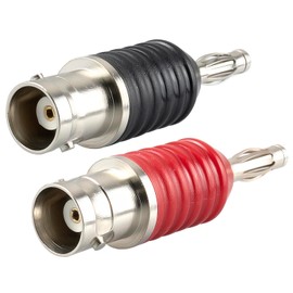 YILIANDUO 4 mm Banana Male to BNC Female Binding Post Audio Adapter Plug RF Coaxial Adapter BNC Banana Plug for HF Radio Antennas Oscilloscope DVM