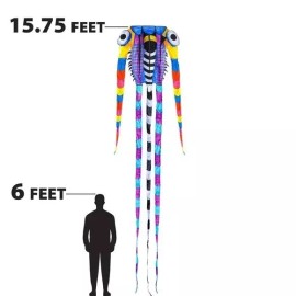 XKites Giant 189" Trilobite Airfoil Nylon 3D Kite For Adults +Bag + Winder + 100lb line