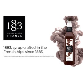 1883 Coffee Syrup, Chocolate Syrup for Drinks, Made in France, 1 Liter Plastic Bottle