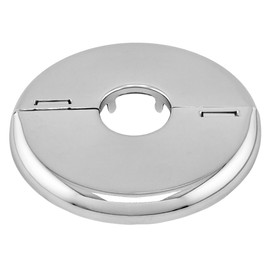 Retrofit Fire Sprinkler Escutcheon Cover Plate 1/2" IPS - Flat 2 Piece Stainless Round Split Flange for Easily Covering Gaps Between Fire Sprinkler Pipe and Ceiling or Wall - 4 PK
