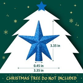 Mini Christmas Tree Topper, 3.35 Inch Small Star Treetop, Small Christmas Tree Top, Mini Christmas Tree Ornaments, Ornaments for Mini Tree
