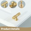 Xiciki 10 Pcs Gold Door Knobs Gold Kitchen Knobs, 50mm