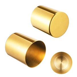 luvtree Gold Stainless Steel Pencil Holder Pen Cup/Desk Stationery Organizer/Makeup Organiser Brush Holder/Cosmetic Holder/Vanity Desktop Bathroom Countertop Accessories/Mini Vase. 1 Piece.