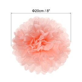PATIKIL - Juego de 5 bolas de papel para bodas, despedidas de soltera, cumpleaños, despedida de soltera, decoración de fondo de fiesta de despedida de soltera, color naranja claro