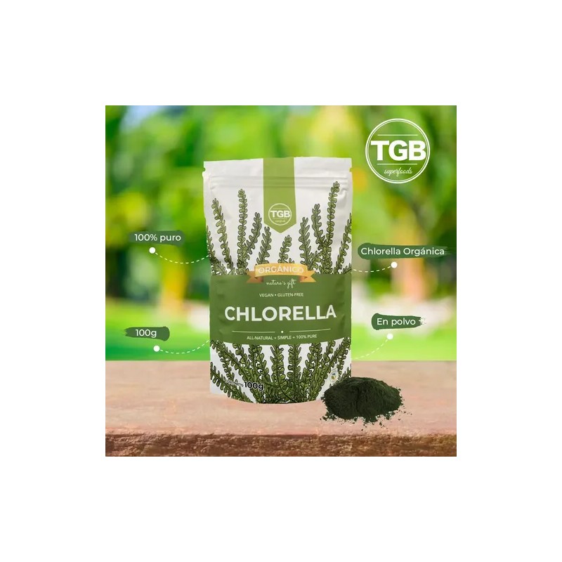Alga Chlorella 100 Pura Orgánica En Polvo 100 Gr