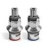 Nereusfwater 2 Pack Ceramic Disc Cartridge Replacement,12-Point Broach Design, Compatible