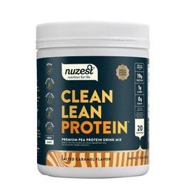 Nuzest - Vegan Pea Protein Powder - Clean Lean Protein, Premium Plant Based Protein Powder, Dairy Free, Gluten Free, GMO Free Protein Shake, Salted Caramel, 1.1lb