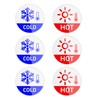 6PCS Hot and Cold Sign， Self-adhesive Waterproof and Durable Cold
