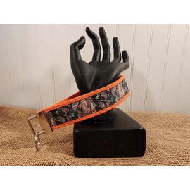 Handmade Orange Tree Camo Wrist Keyfob / Wristlet Keychain