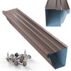 LEAF4GO 6" Gutter Guards Leaf Filter - Domestic Aluminum Gutter